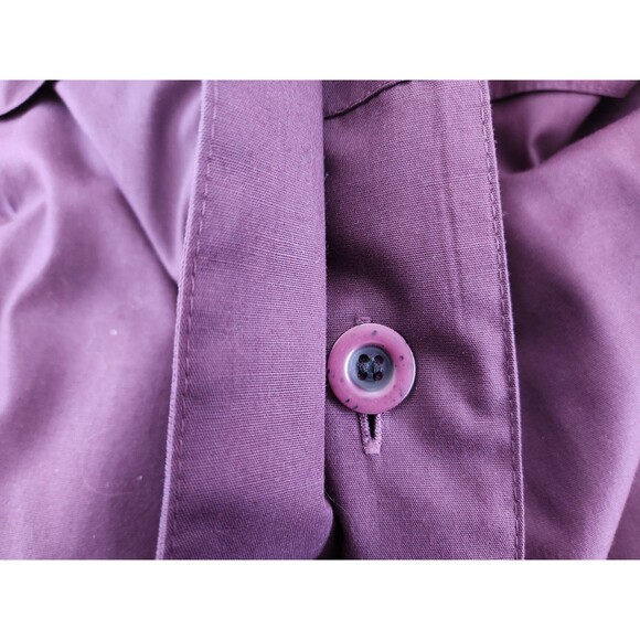 Vintage London Fog 8 Reg Plum 2-in-1 Zip Out Liner Trench Coat Wamsutta - Picture 11 of 12